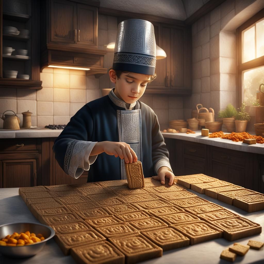 Ultra-Orthodox Boy Prepares Chametz in Jerusalem