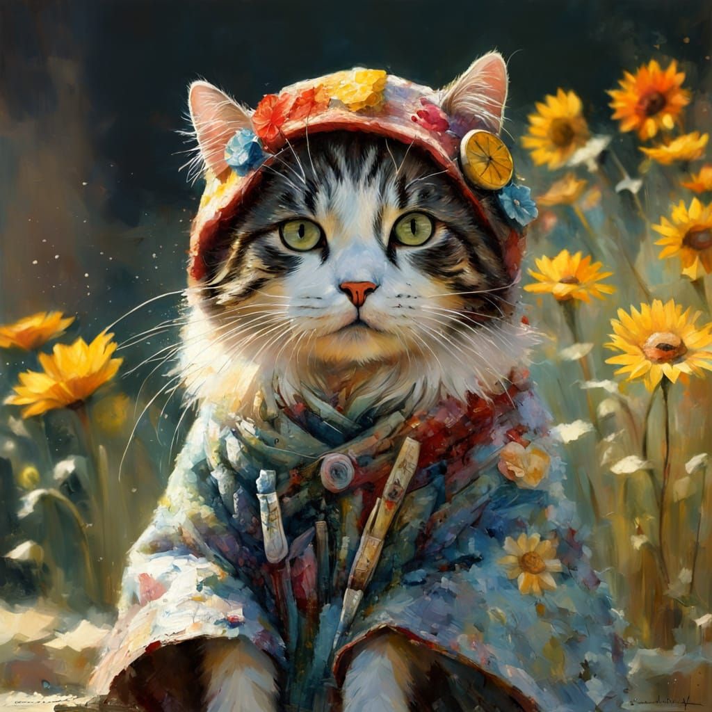 Expressionist Painting of Sunshine and Memories