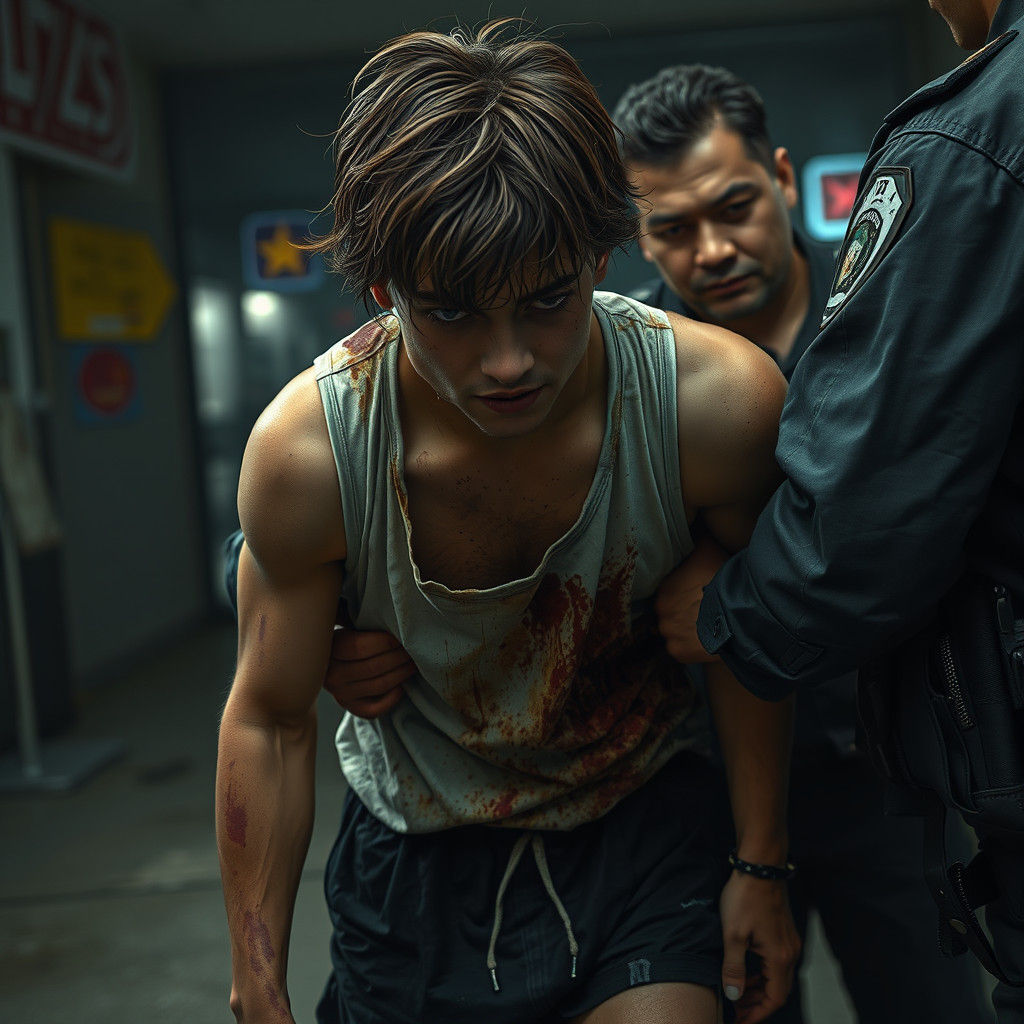 Distraught Young Man in Custody