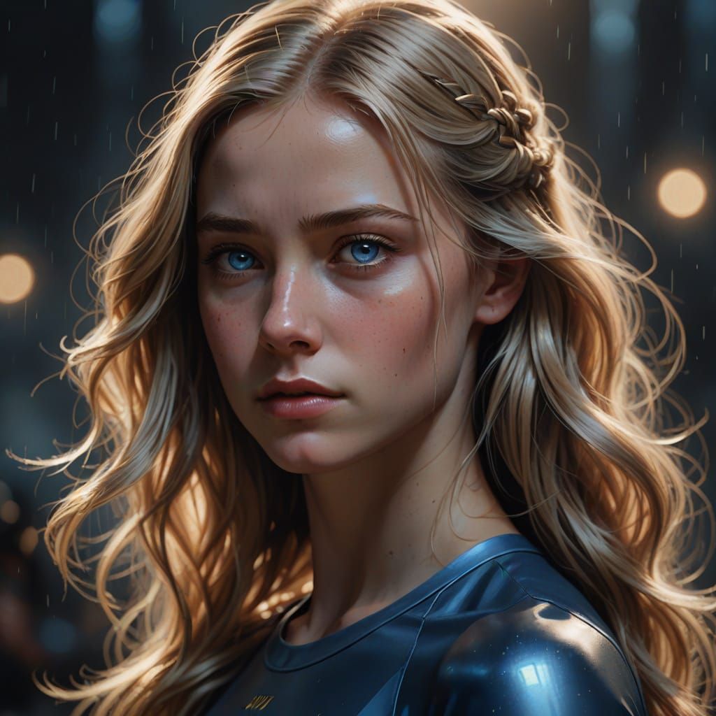 Hyperrealistic 23-Year-Old Blonde in Gymwear