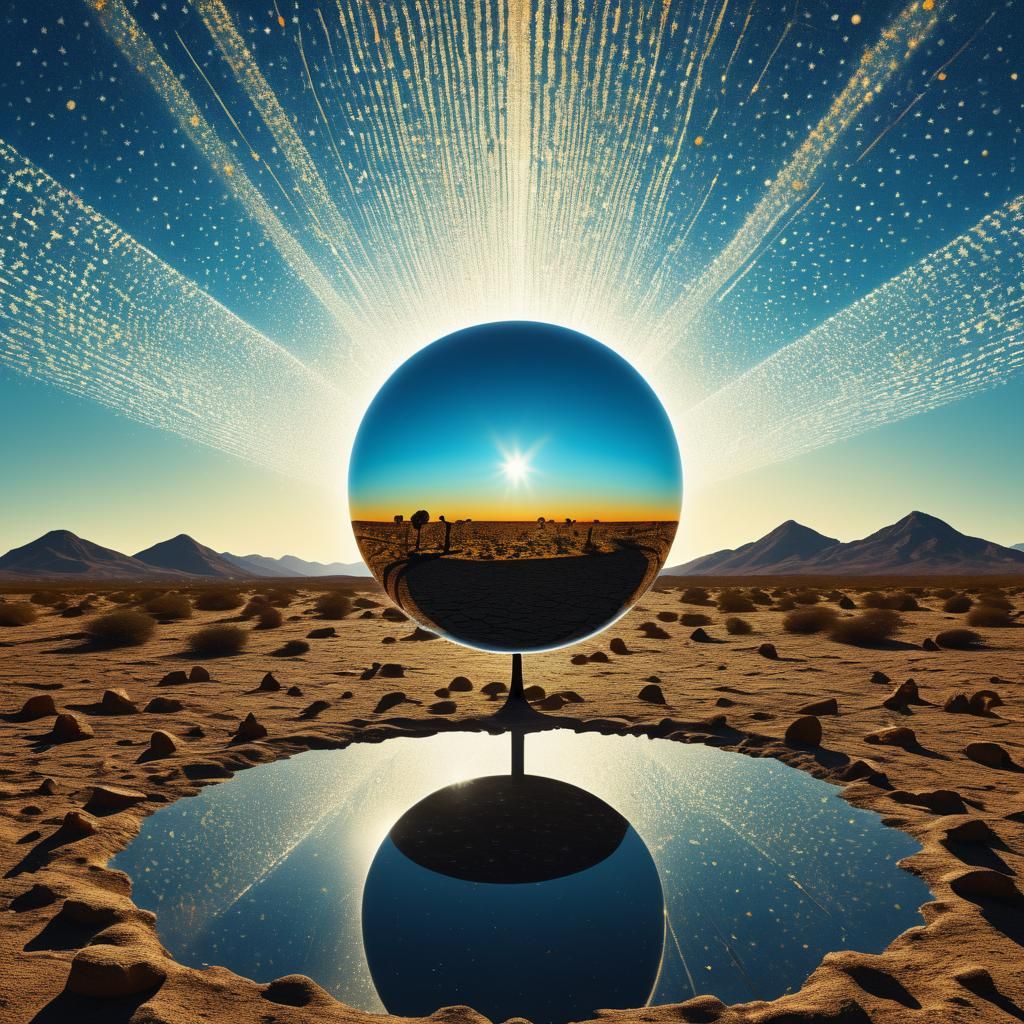 Psychedelic Tessellations in Surrealist Sky