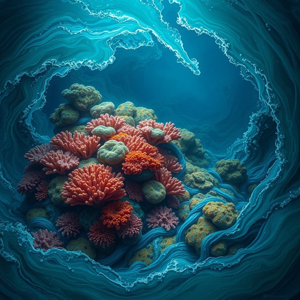 Dragon's Coral Reef Adventure in Hyperrealistic Style