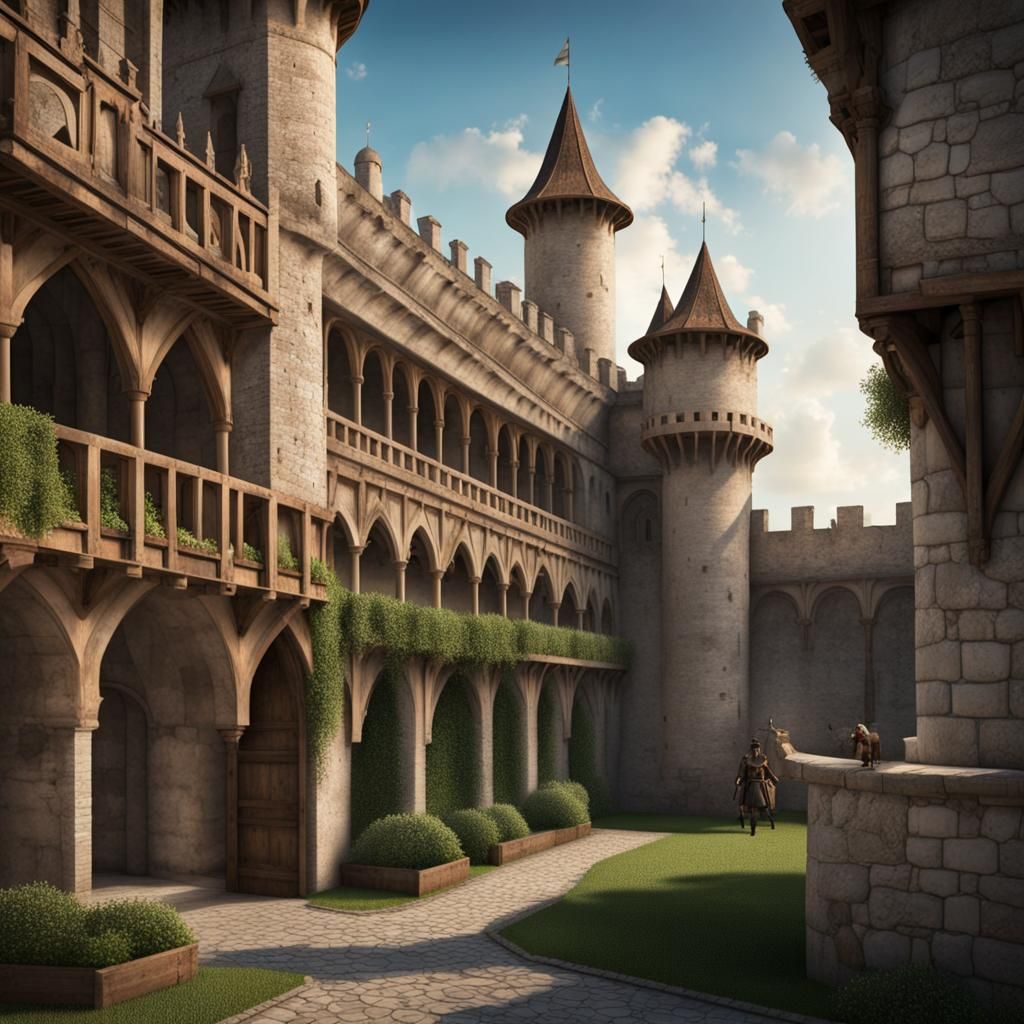 Medieval Fantasy Palace Guard Training Grounds