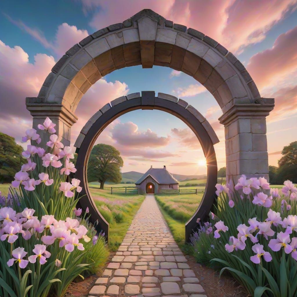 Glowing Portal Within Hypnotic Iris