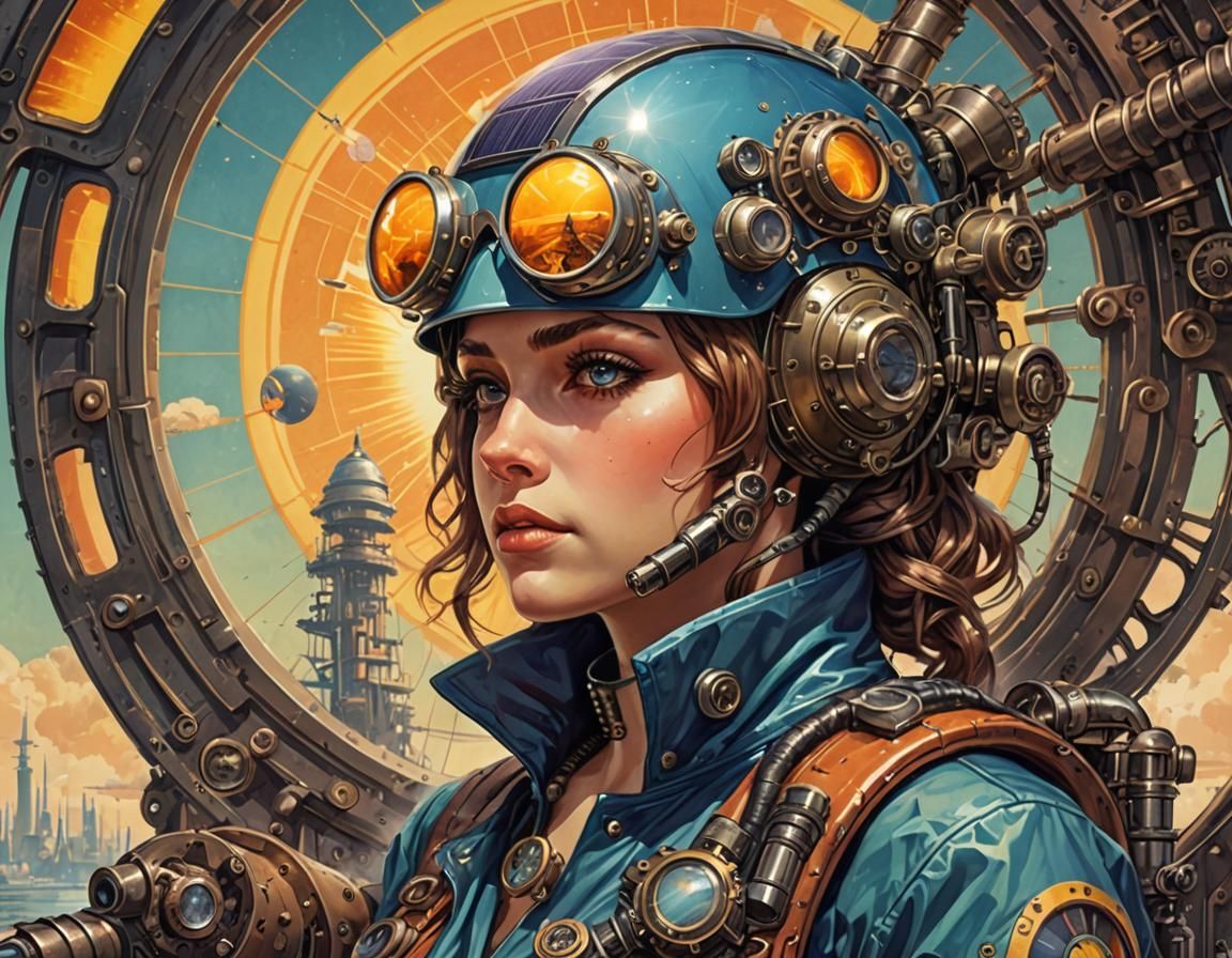 Rainbow World: Steampunk Art Deco Fusion