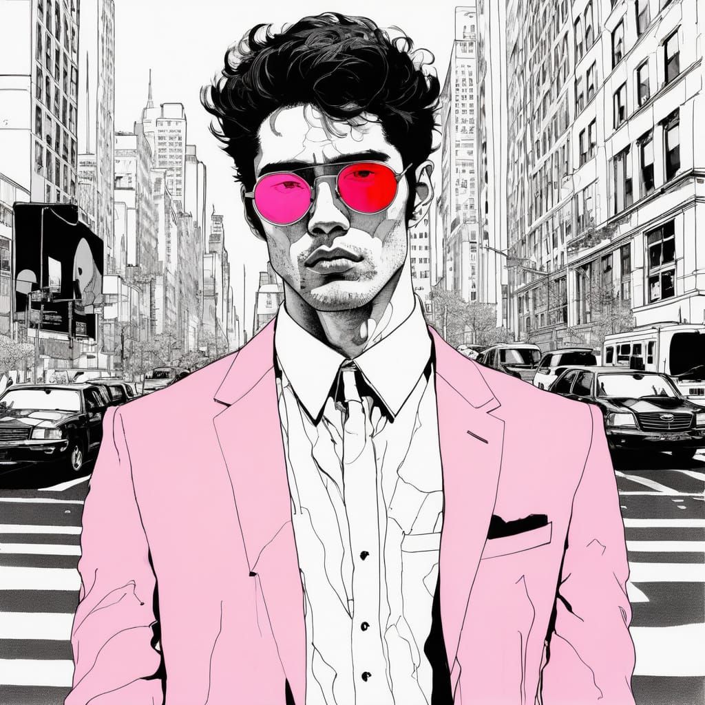 Ethereal Asian Male Vampire in Exquisite Suit