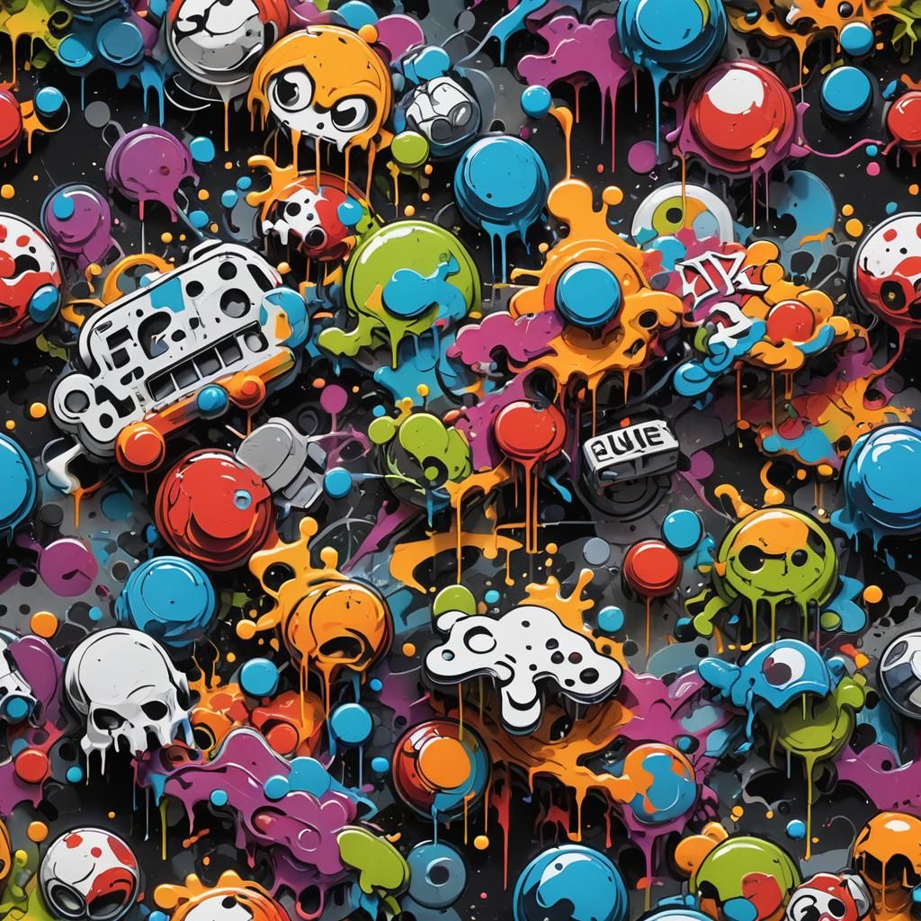 Colorful Graffiti Street Art in Splash Style