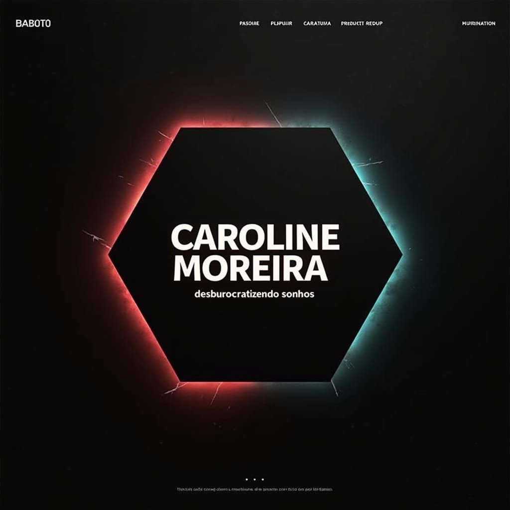 Brutalist Website UI Concept with Geometric Navigation