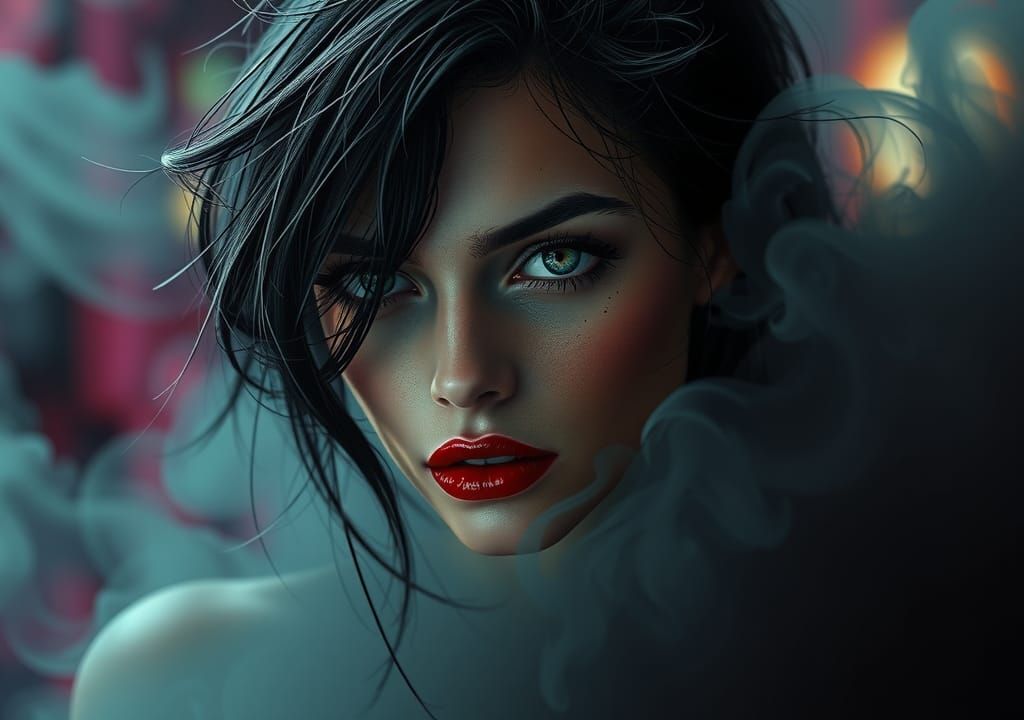 Ethereal Cara Delevingne Ghost in Hyperrealistic Digital Art