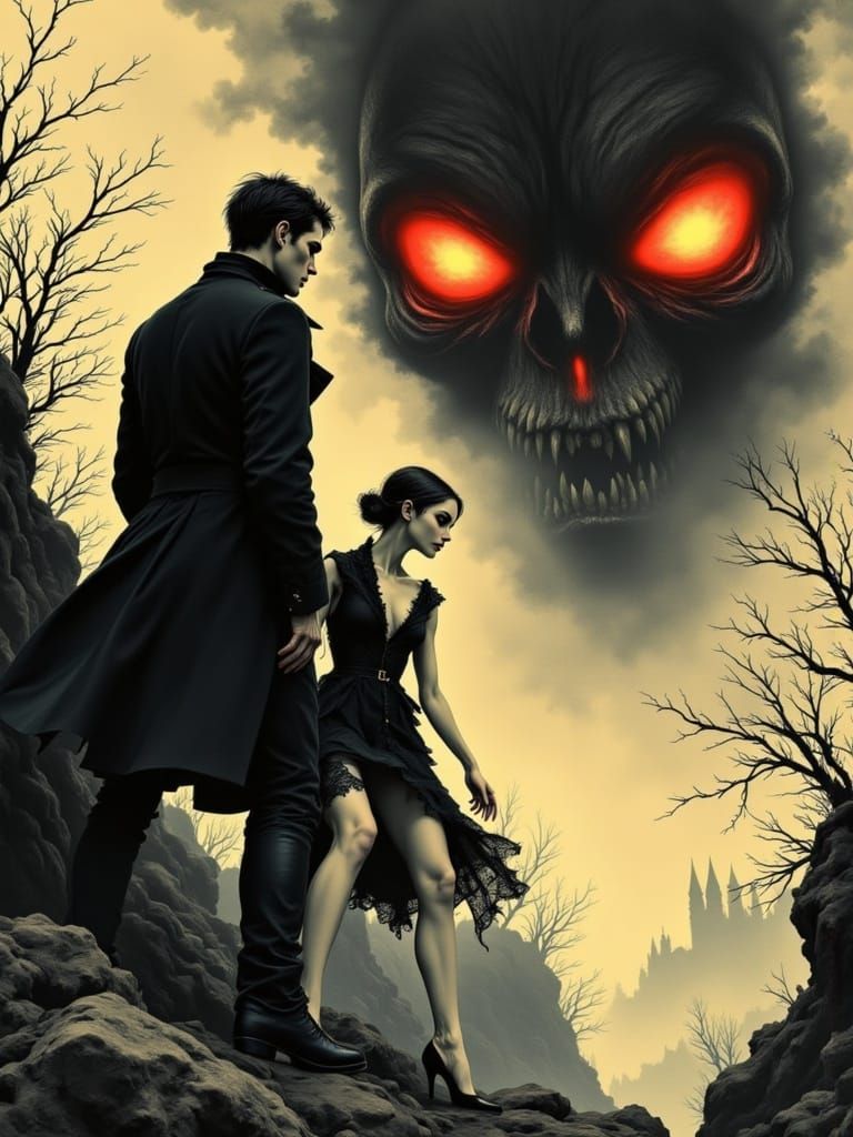 Monstrous Eyes Glow in Dark Cosmic Horror