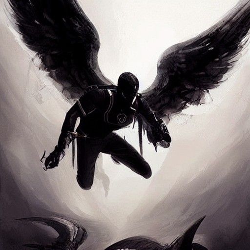 Sinister Guardian Angel, Dark Fantasy Art