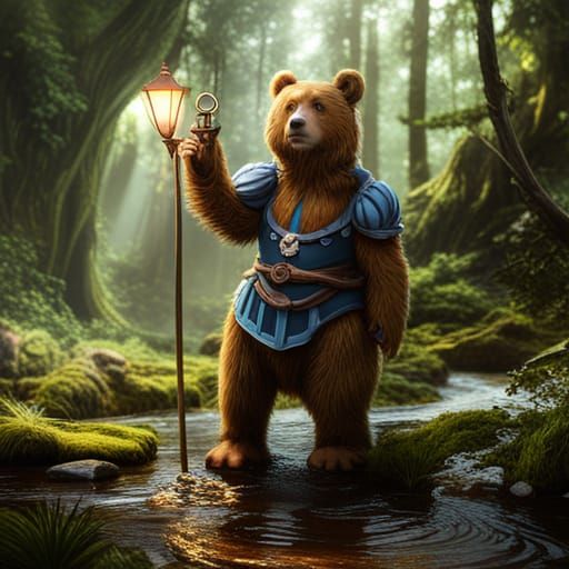 Grace as a Real-Life Care Bear in Detailed Painting