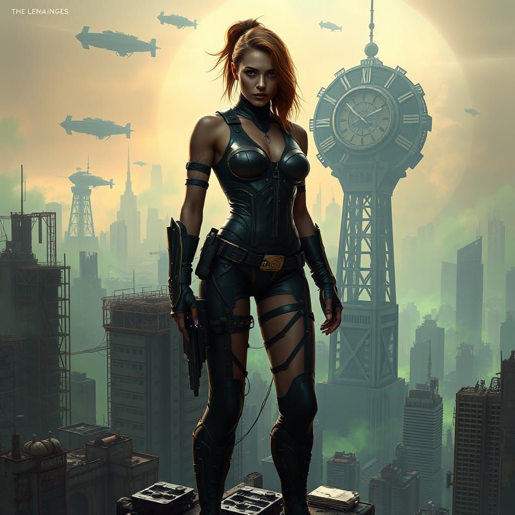 Futuristic Cityscape in Cyberpunk Style