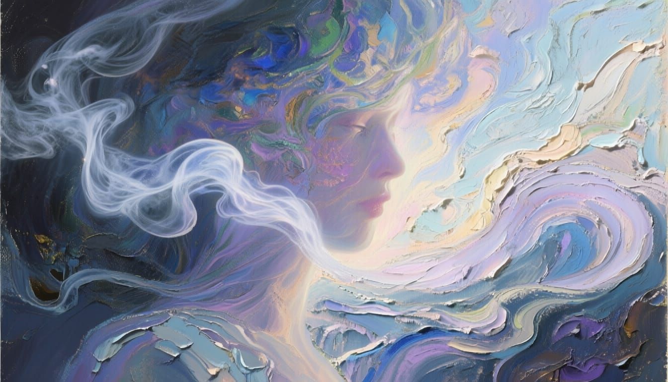 Ethereal Thresholds in Abstract Impressionistic Style