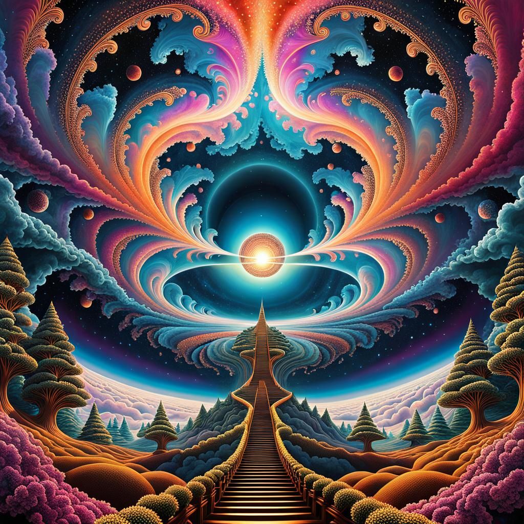 Psychedelic Journey to the Center of the Universe