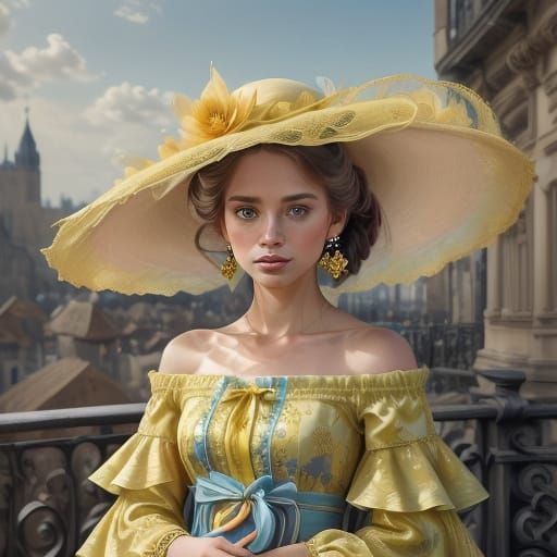 Elegant Summer Outfit with Ruffled Yellow Top