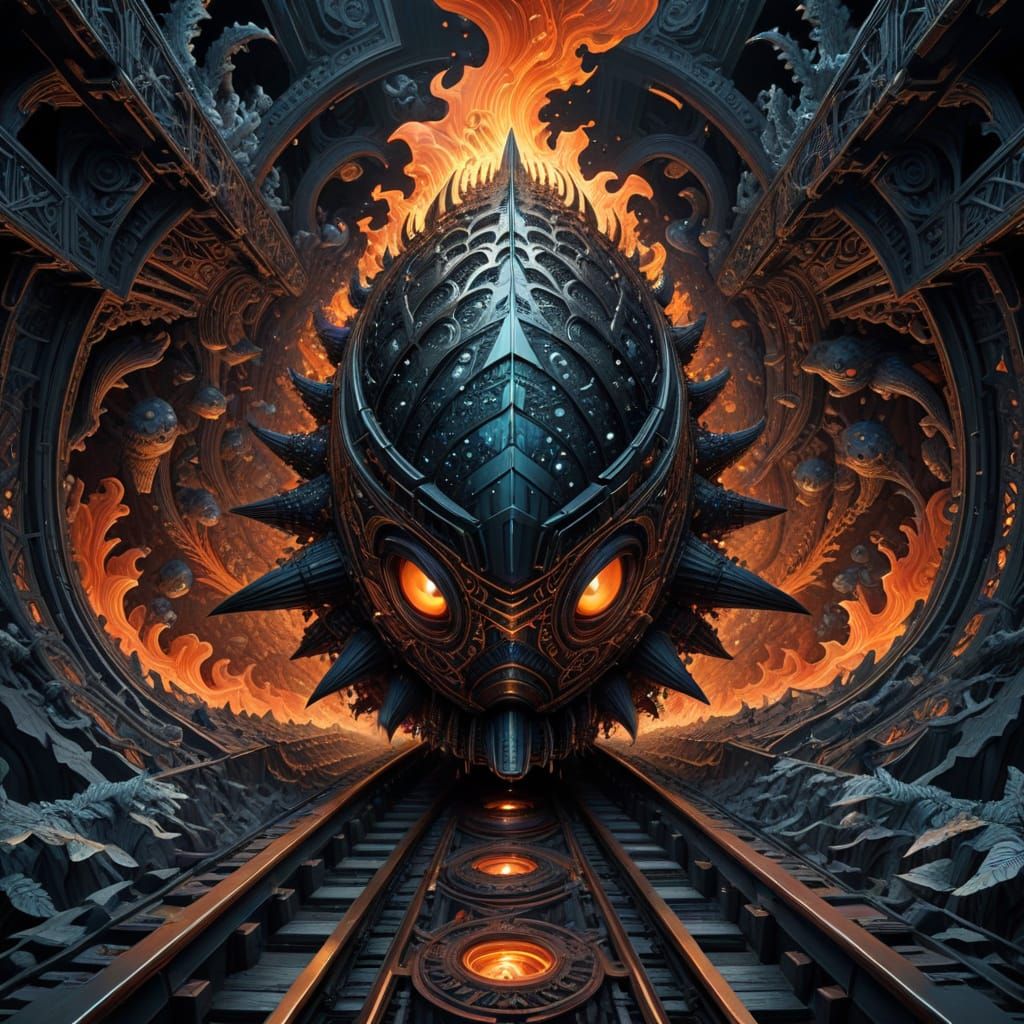 Train to Hell in Iridescent Obsidian Armor