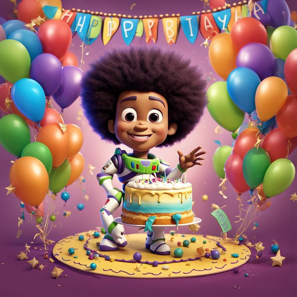 Chibi Buzz Lightyear Celebrates Birthday