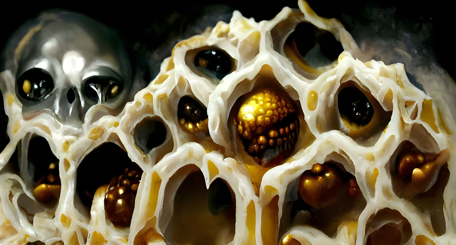 Ominous Honeycomb: A Hyperrealistic Horror Fantasy