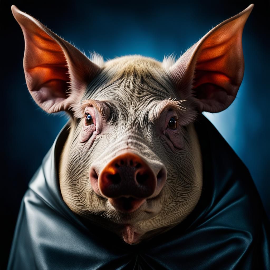 Extraterrestrial Pig Bat Hybrid