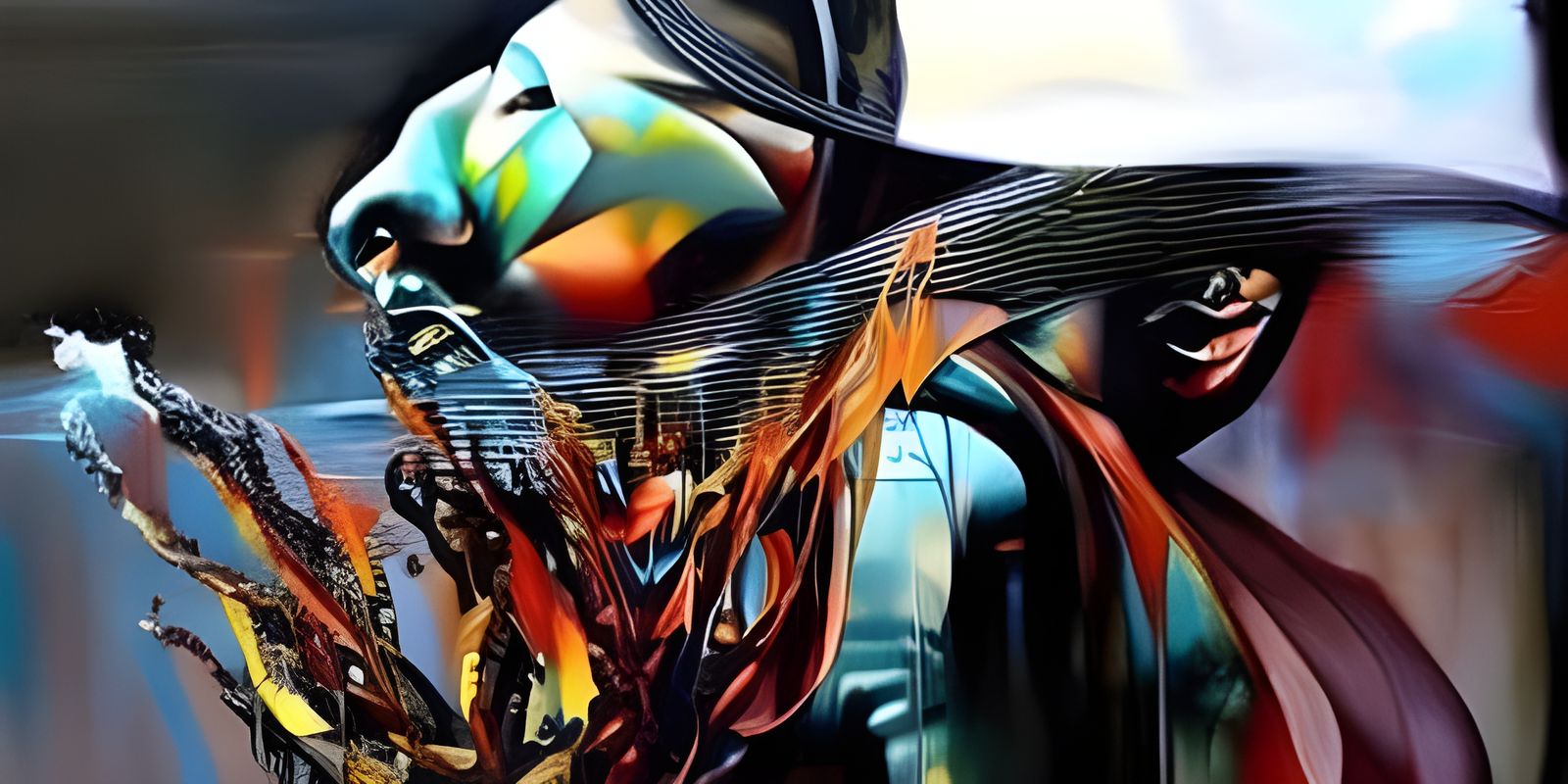 Abstract Pareidolia: A Pollock-esque Oil Painting