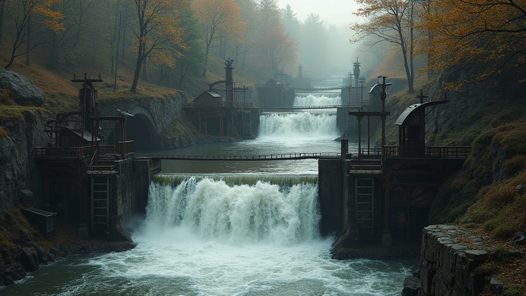 Industrial Waterwheels Power Epic Grist Mills and Factories