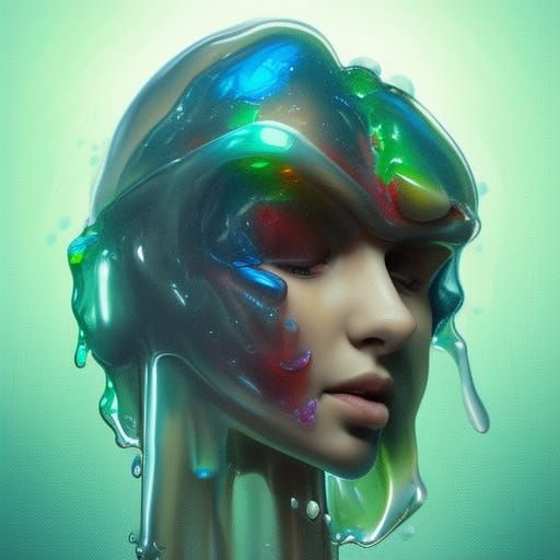 Detailed Gummy Bear Portrait in Digital Art Style