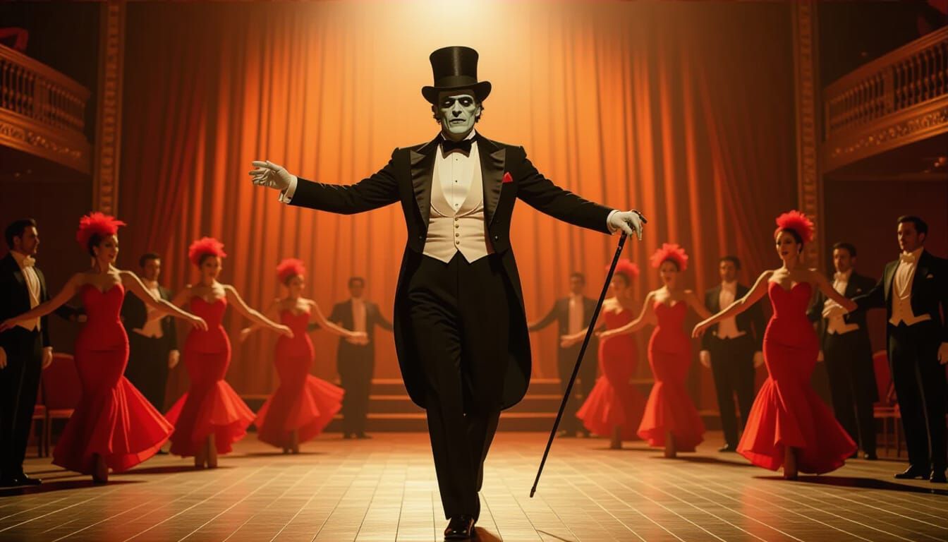 Frankenstein's Cabaret: A Cinematic Film Still