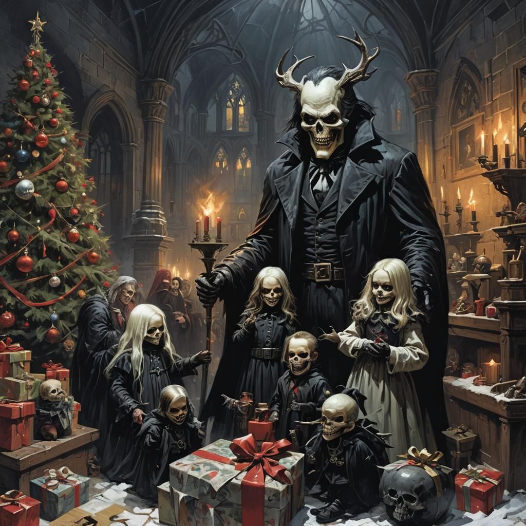 Sinister Gothic Christmas Scene