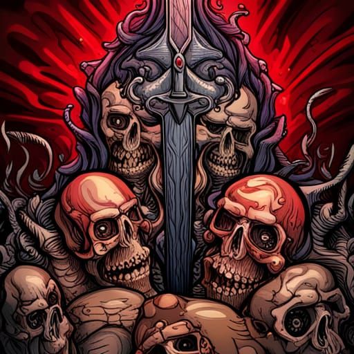 Psychedelic Knight in Sword and Sorcery Horror