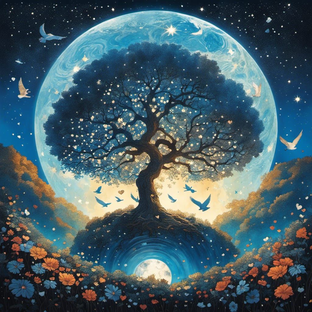 Tree of Life in Earth, a Vibrant Cosmos