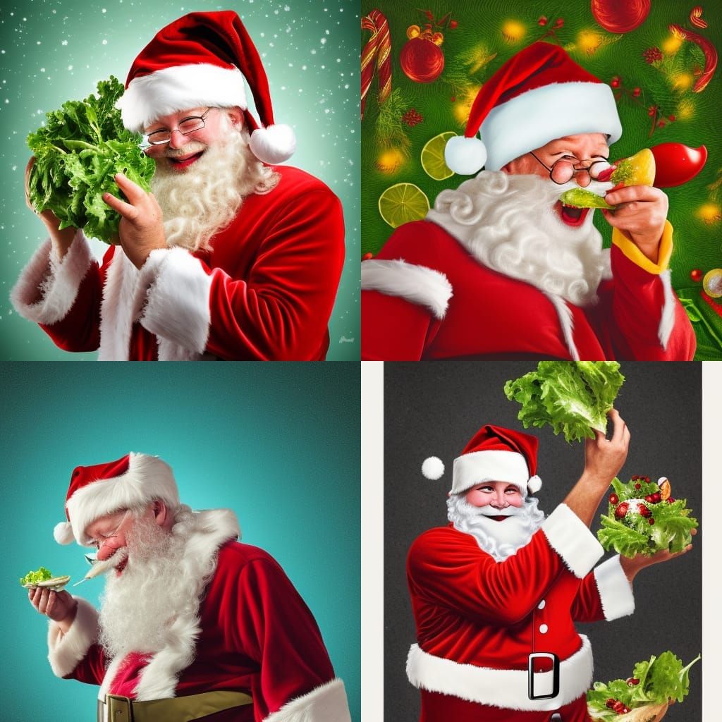 Santa Claus Laughing: Hyperrealistic Splash Art