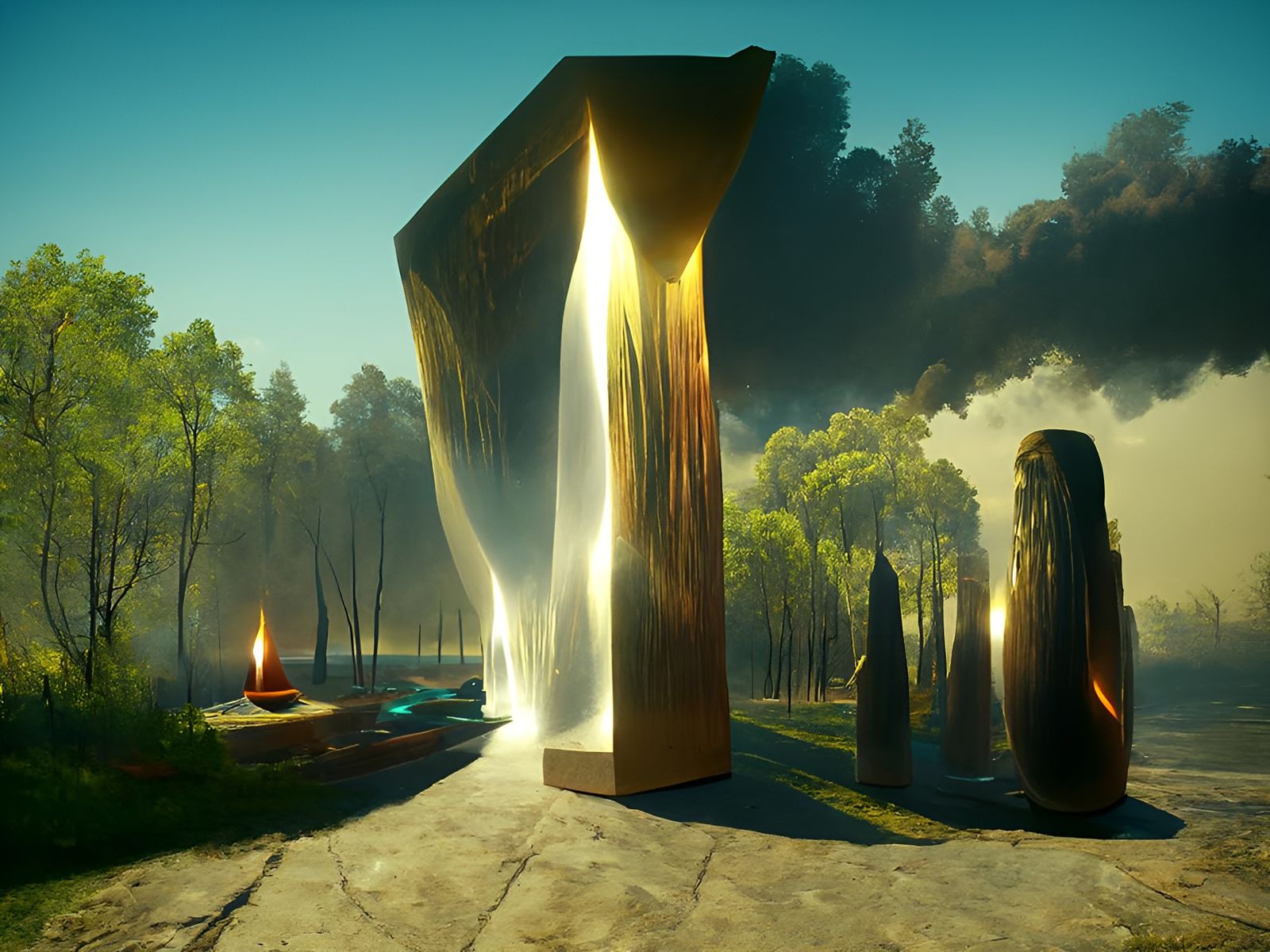 Conceptual Art: Mysterious Psychedelic Rendering