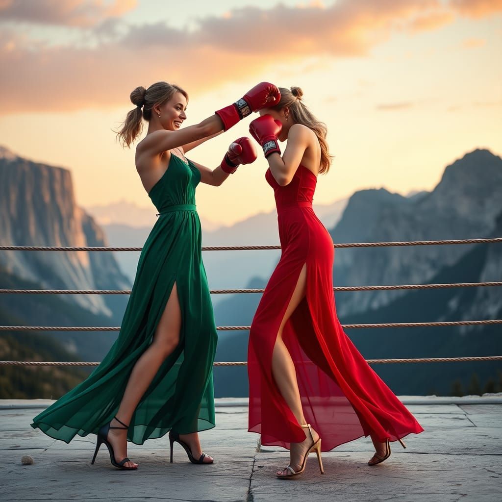Emerald vs Ruby: High Fashion Boxing Match