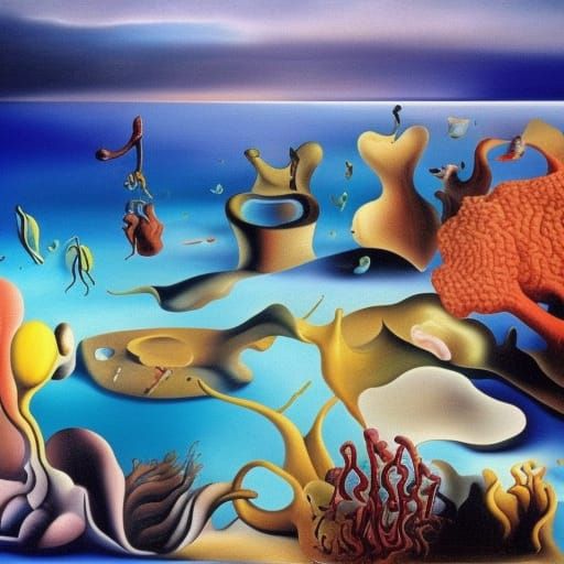 Surreal Coral Reef in Dali Style