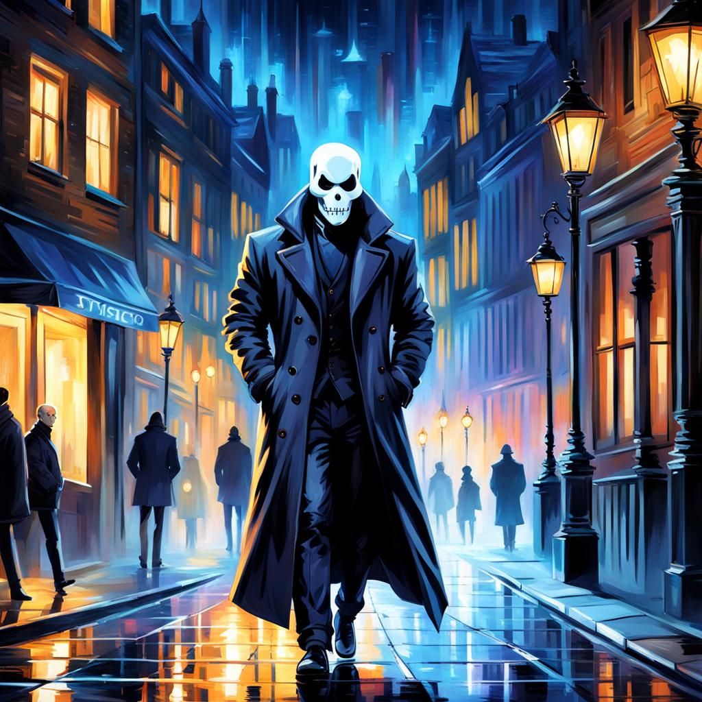 Gaster in Coat: Cityscape Concept Art