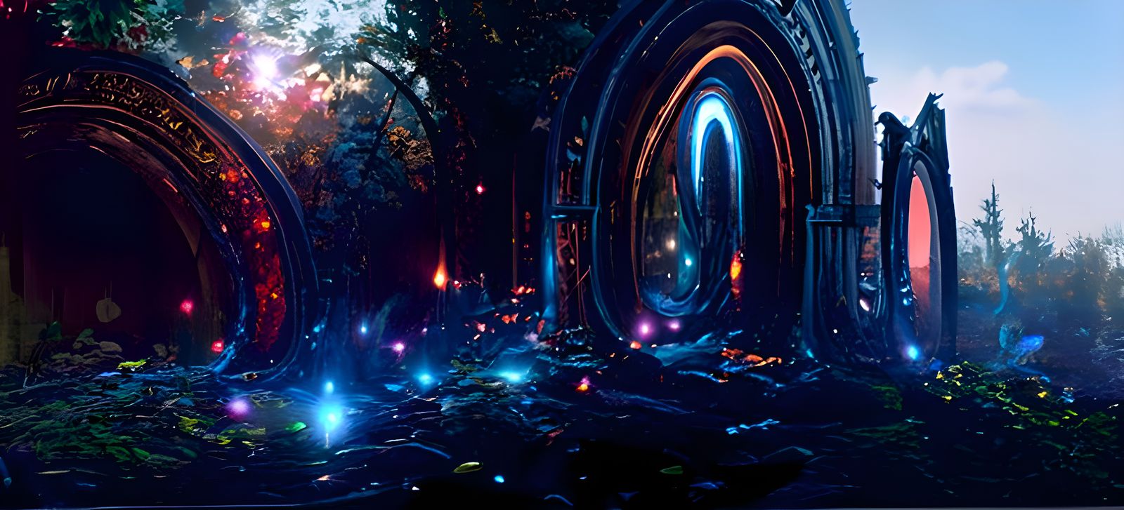 Cosmic Portal with Black Hole and Galaxy