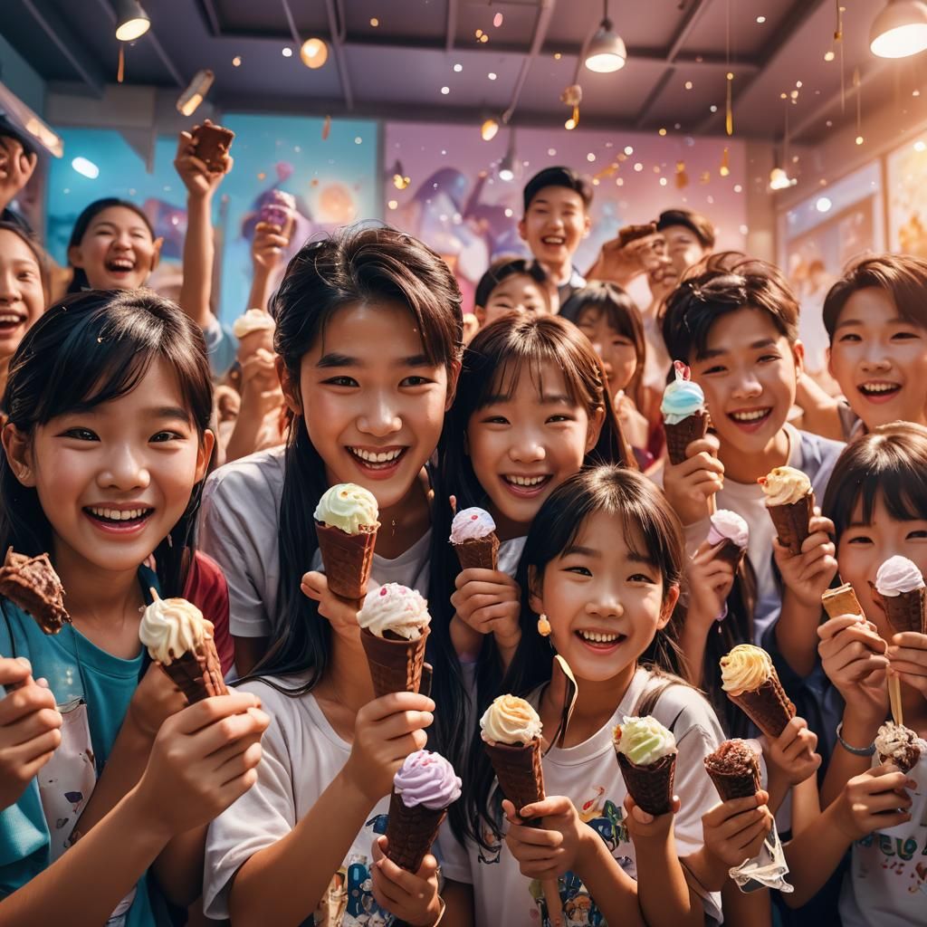 Hong Kong Students in Dreamy Ice Cream Classroom