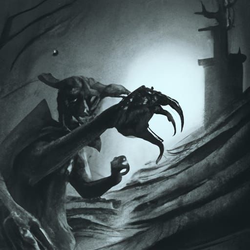 Terrifying Shadow Dimension in Horror Style