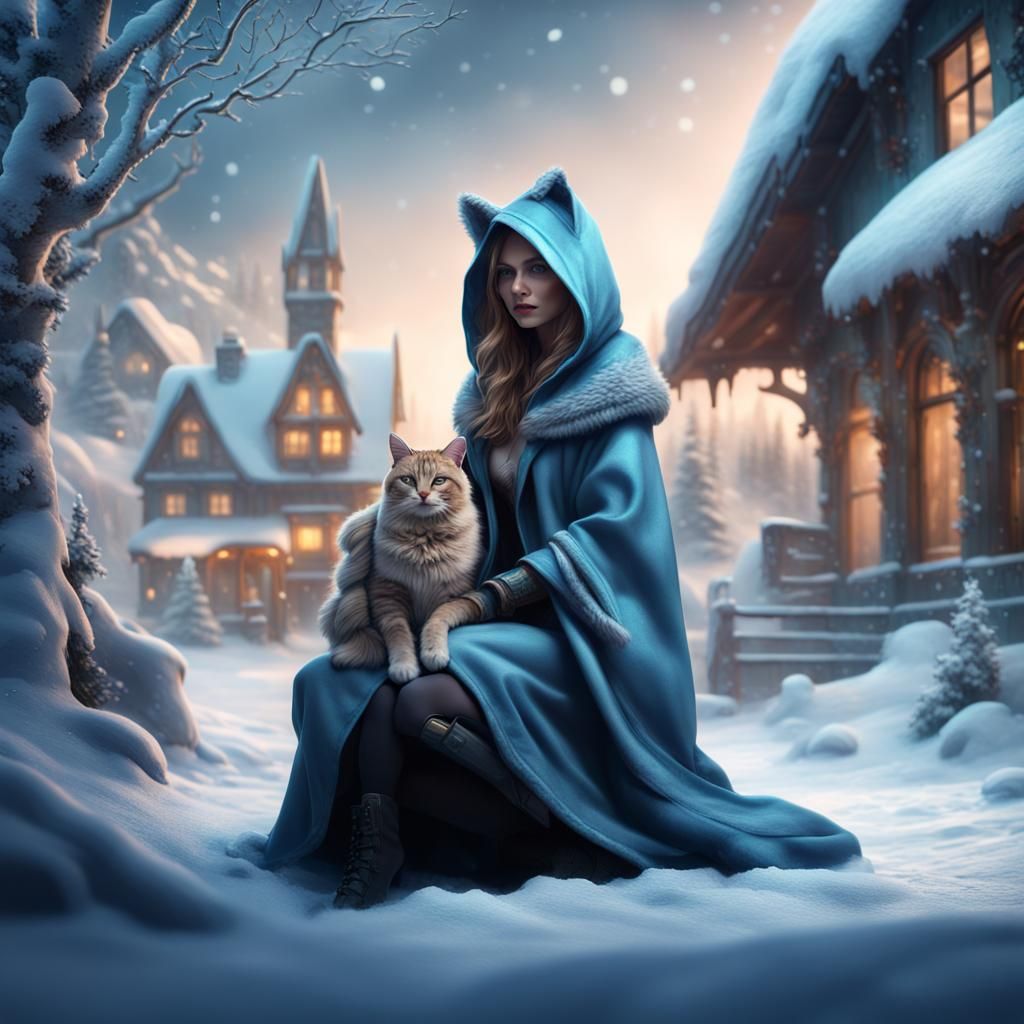 Steampunk Witch & Her Familiar