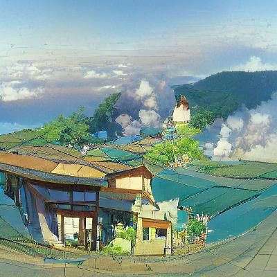 Anime Key Visual Inspired by Studio Ghibli