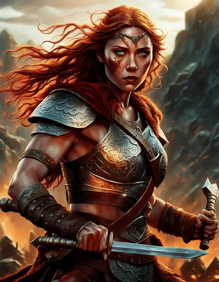 Red Sonja: A Cinematic Sword and Sorcery Illustration