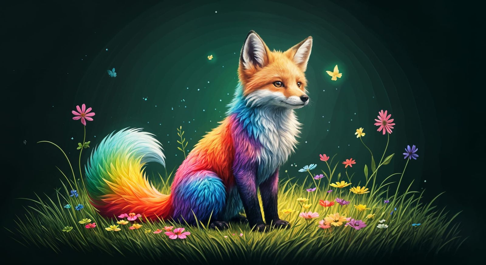 Cutest Rainbow Fox