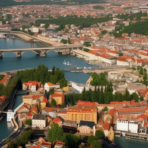 AI Generated European Cityscape