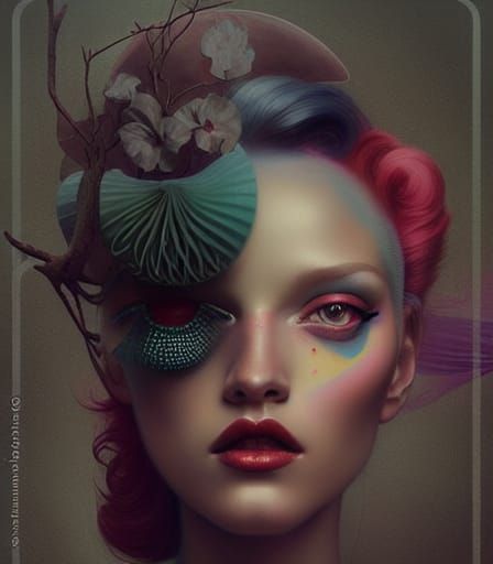 Pastel Retro Futurism Inspired by Surrealist Art