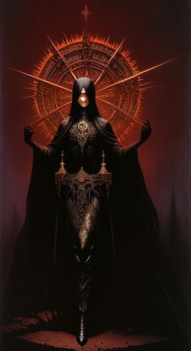 Dark Fantasy Antiquarian Realm in Macabre Style