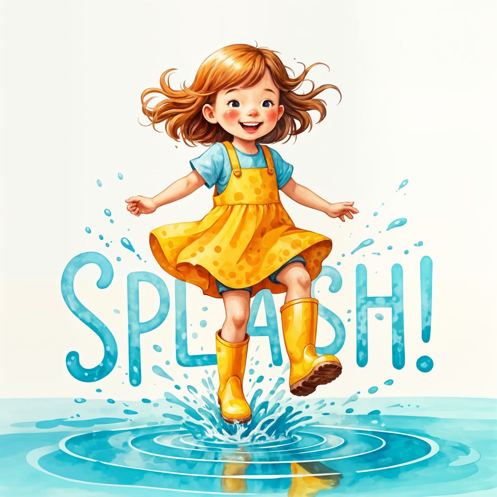Watercolor Splash! Word Art from Water Drops