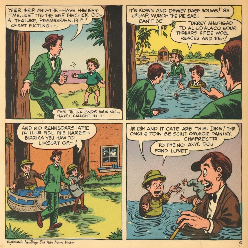 1950s Comic Characters Leap Off Page