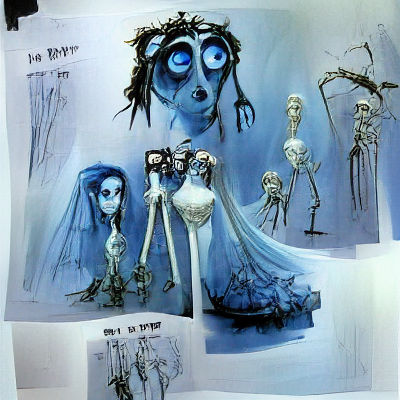 Gothic Corpse Bride Concept Art