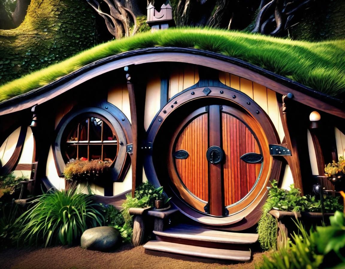 Fantasy Hobbit House in Tim Burton Style